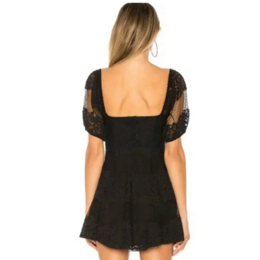 Free People Be Your Baby Lace Mini Dress Fit n Flare in Black Size XS EUC - Picture 2 of 11